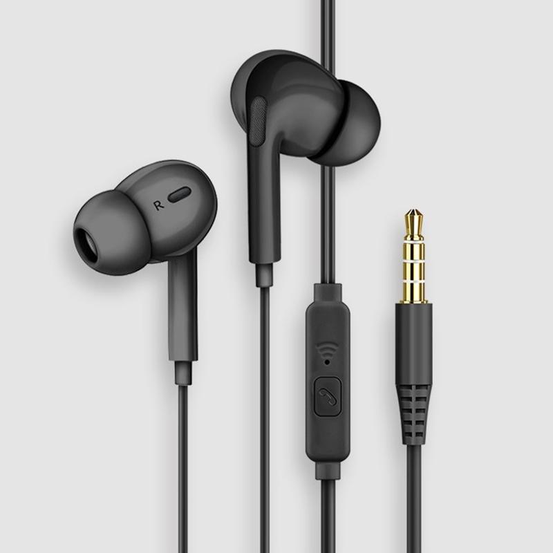 Macaron Color In-Ear Headphones 3.5Mm Computer Mobile Phone Music Call Headphones Simple Bass Game Headphones With Microphone