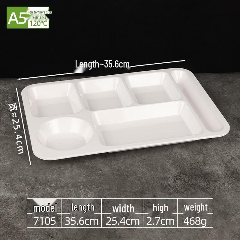 Commercial Melamine Divided Meal Tray