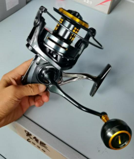 Mulinello da spinning All-Metal 14000 a bobina lunga per pesci giganti