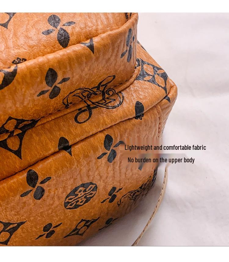 Dámský batoh s retro potiskem: Stylový, Velkokapacitní, Třícestný Módní pro Cestování a Výlety