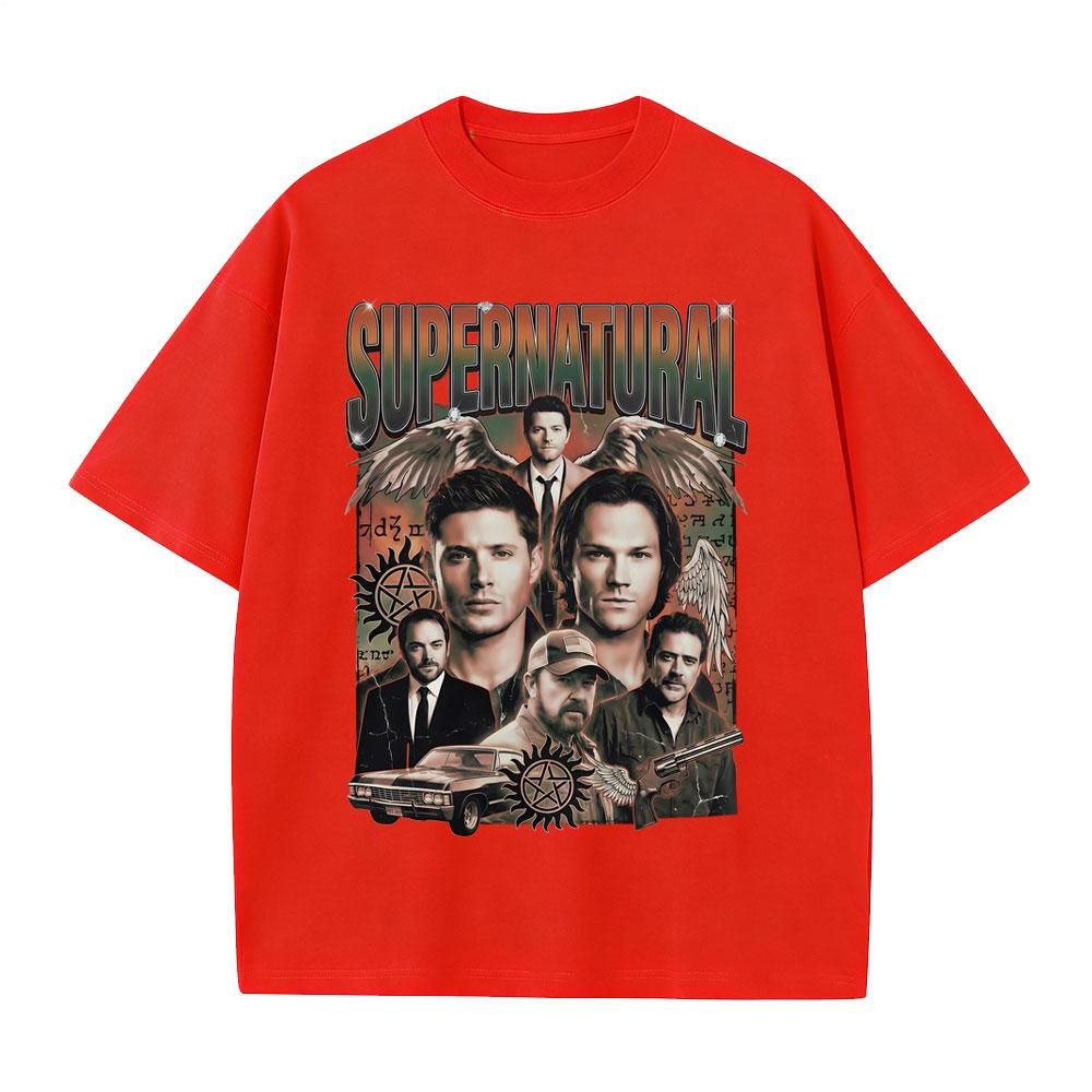 Supernatural Winchester Family Business Carry on My Wayward Son Graphic T Shirt Unisex Women Fashion Gothic Rock Oversized Tshirt