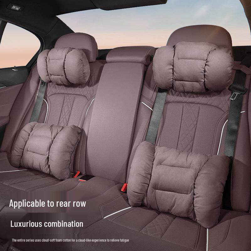 Winter Headrest & Lumbar Support Pillow for AITO M7/M9/M5 - Plush Lambswool Two-in-One Blanket