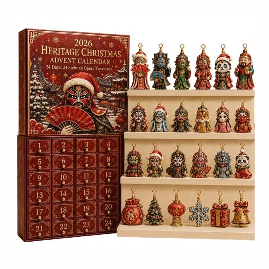 Dekorace odpočítávání do svátku Heritage Akrylový adventní kalendář, Dekorativní závěsná ozdoba, Odolný lehký zahradní blind box pro domácí ložnici a