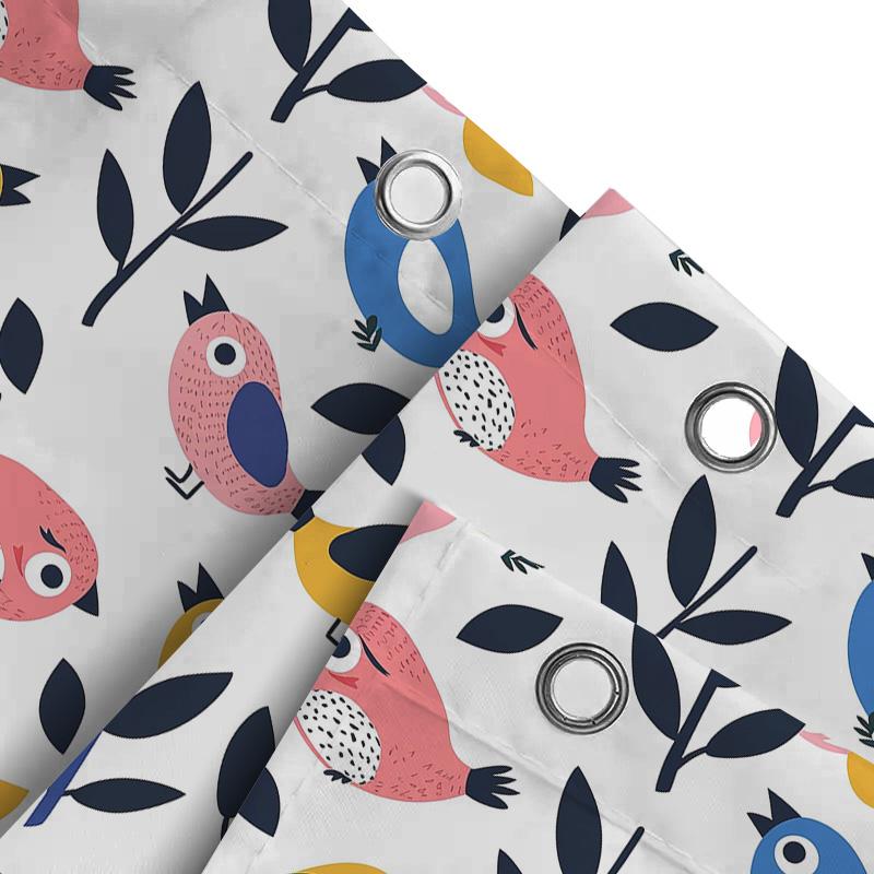 Vintage Floral Bird Print Shower Curtains Perfect For Your Bathroom Decor! (180X180Cm)