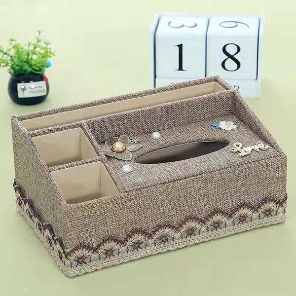 Multifunctional Cloth Tissue Box Household Suction Box Living Room Napkin Suction Box European Style Tea Table Remote Control Storage Box