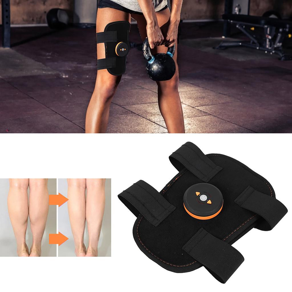 Haushalts Muskel Trainer EMS Bein Oberschenkel Muskelmasse Massagegerät Stimulator Fitnessgürtel (Oranger Host)