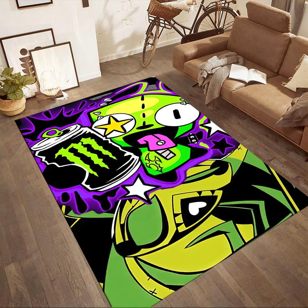 Invader Zim Square rugs are a great choice for living rooms, bedrooms, home décor, and as gifts.