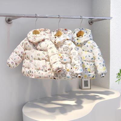 Children's Down Cotton-padded Coat  Winter Clothes Cotton-padded Coat  Cotton-padded Coat Autumn And Winter Medium And Small Warm Fleece-lined Top