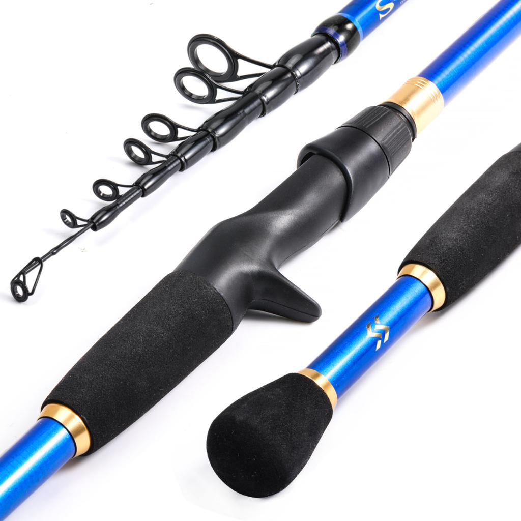 Sougayilang 1.8-2.4m Cannes à pêche télescopiques Ultra légères Spinning Casting Canne en carbone Accessoires de pêche Poids du leurre 10-30g
