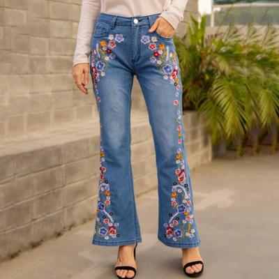 Women's Jeans Embroidered Slim Slim Flared Pants Pants Pants Women's Women's Pants Women's Denim