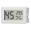 Haustier-Reptilien-Hygrometer, eingebettetes Aquarium-Thermometer mit großer Digitalanzeige, weiß