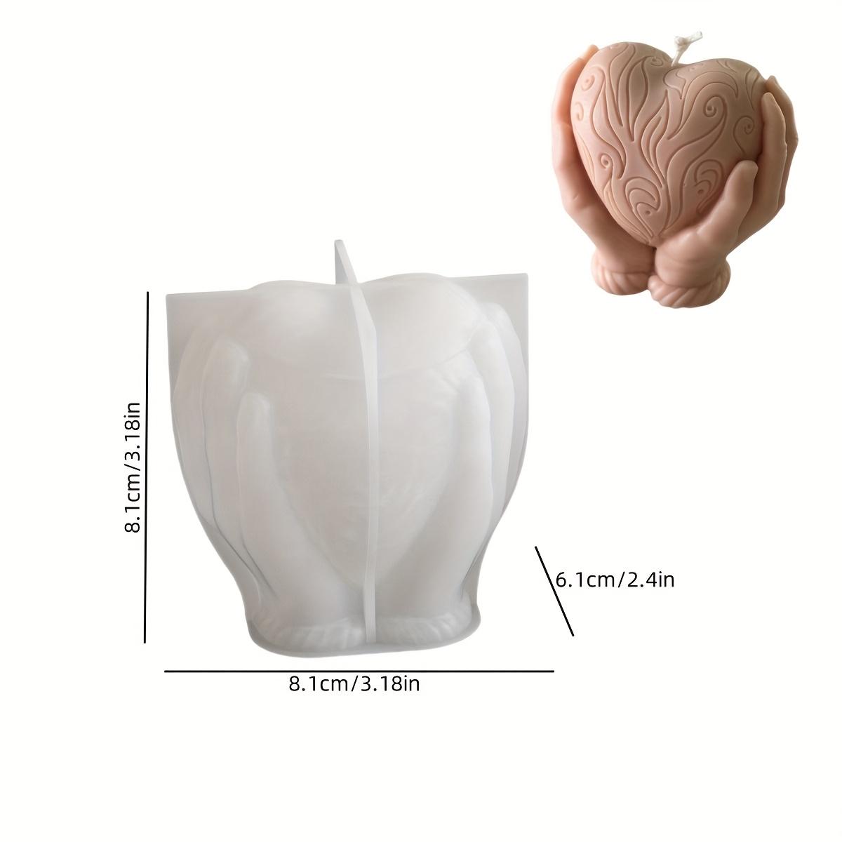 heart-shaped 3D candle resin casting mold silicone resin core for manual molds DIY wax melt decoration mold Heart-shaped craft gypsum mold Embrace love