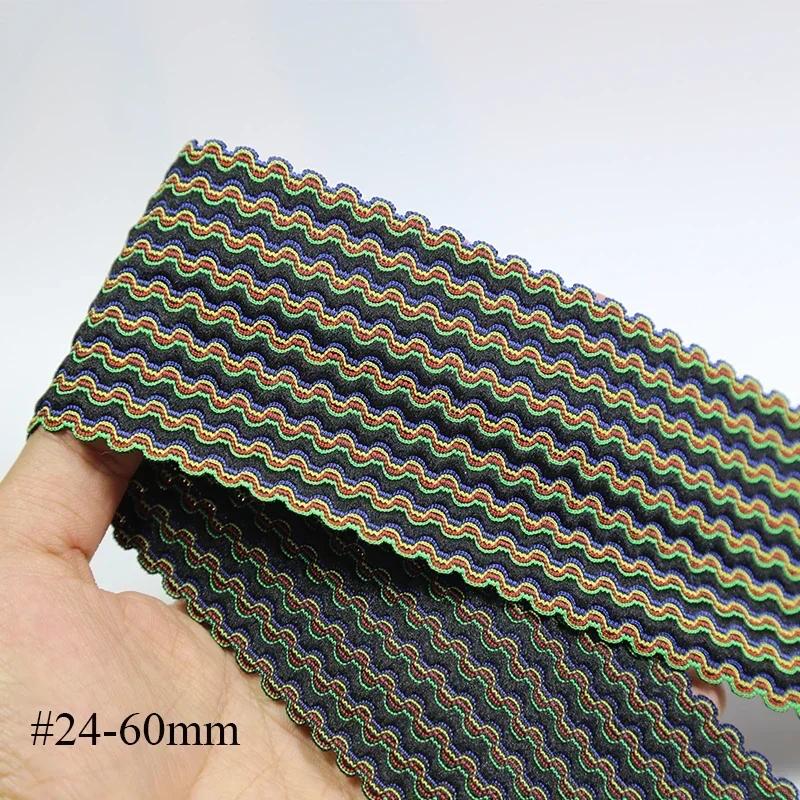 Meetee 2/3/5M Elastic Band 50mm Jacquard Stretch Webbing Ribbon for Trousers Waistband Rubber Bands Garment Sewing Accessories