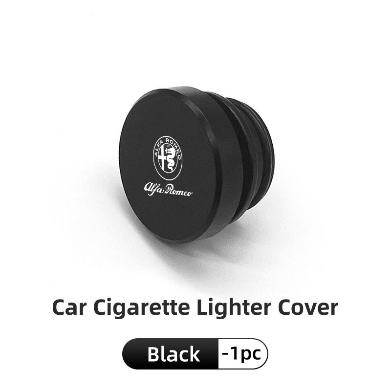 IJOPV1 Car Aluminum Cigarette Lighter Button Plug Dust Cover For Alfa Romeo Giulia Stelvio Giulietta 159 147 Mito Tonale Brera Spider