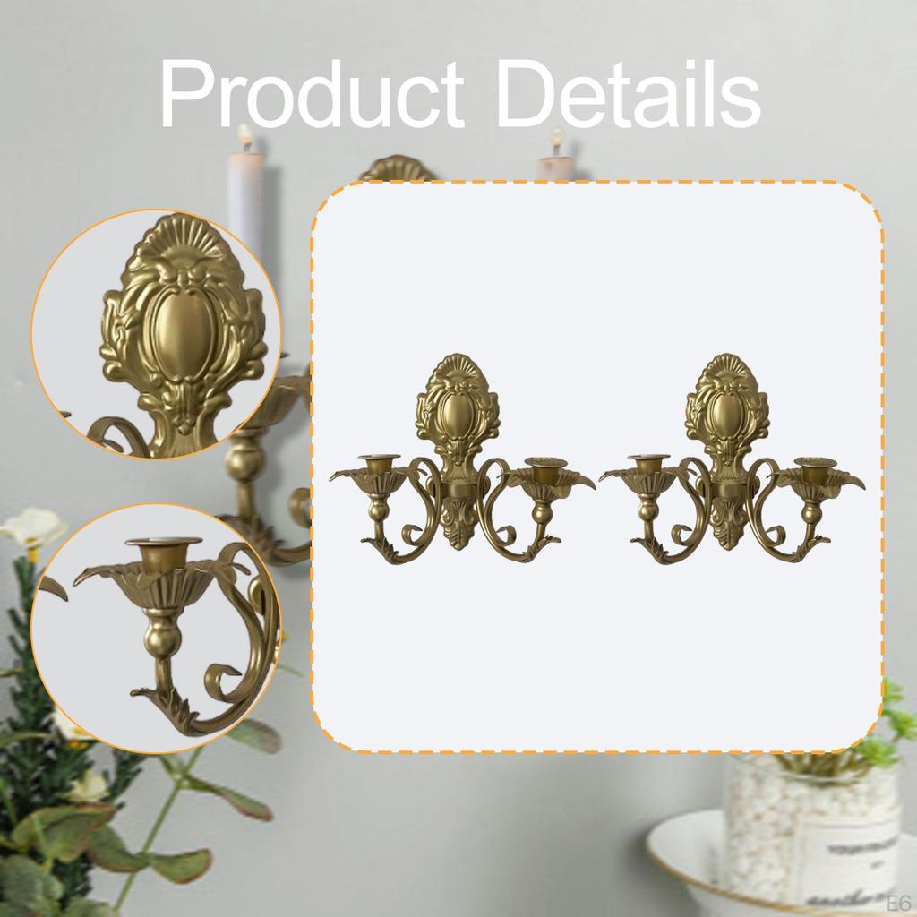 Candle Sconce Candelabra Retro Design Decorative Wall Holder Candlestick for Living