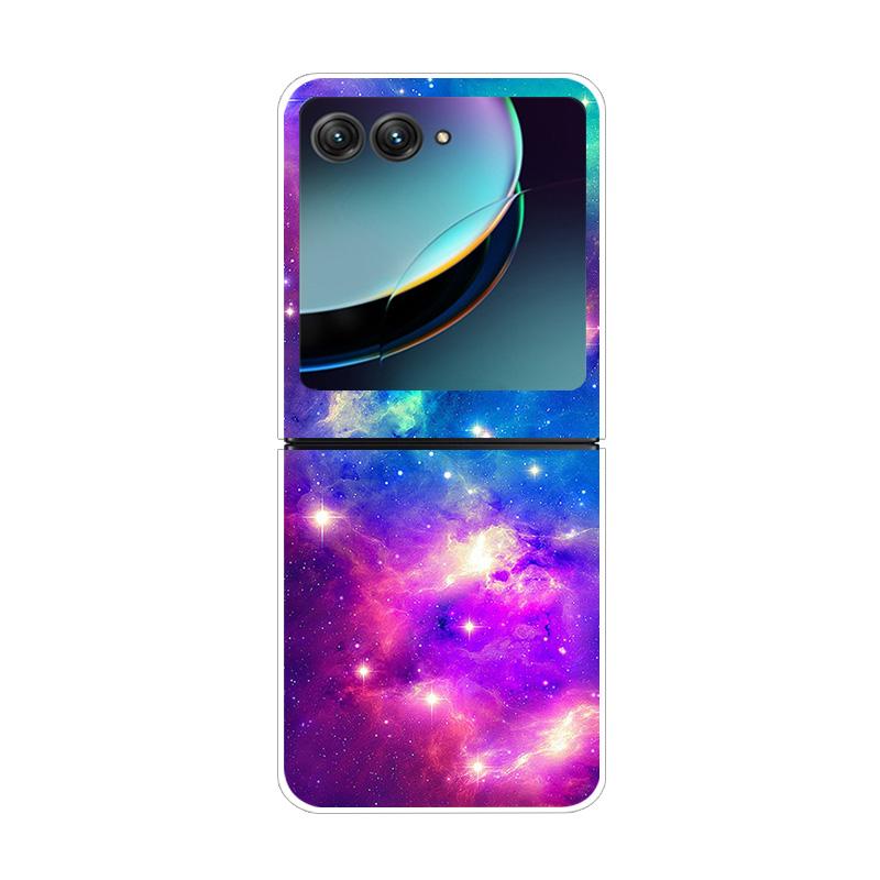 For Moto Razr40 Ultra 5G Case Plastic Wolf Lion Marble PC Hard Back Covers for Motorola Razr 40 Ultra Razr+ Razr4 2023 Capa