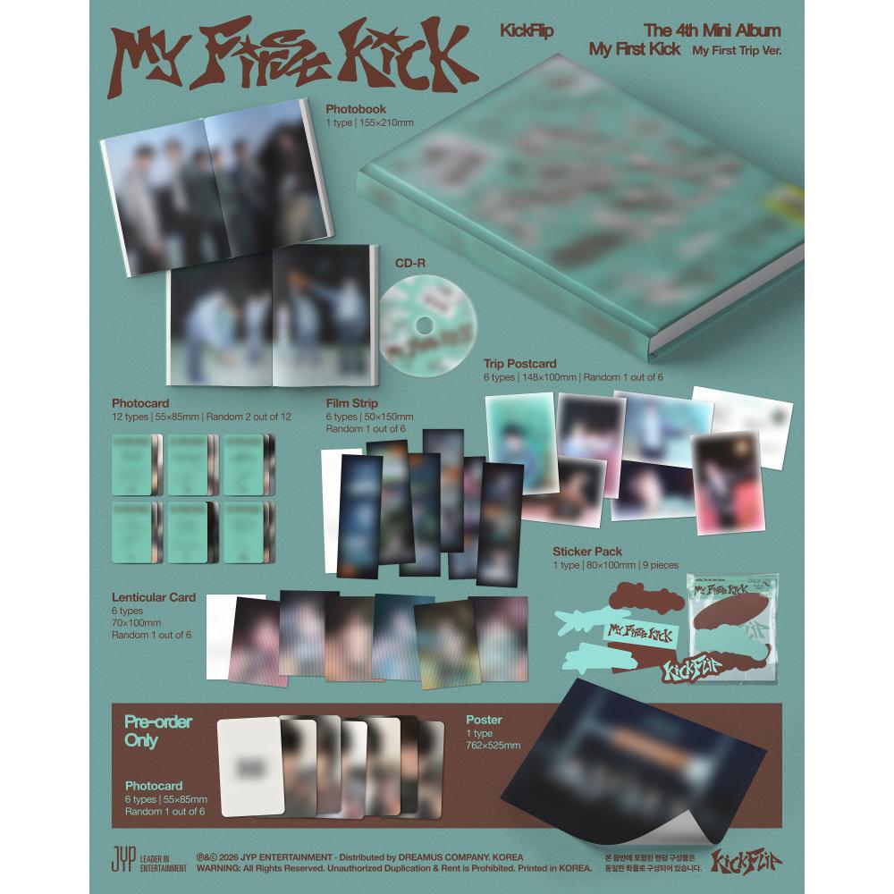 Vorbestellung KickFlip Das 4. Mini-Album My First Kick My First Trip ver. & SHOP POB