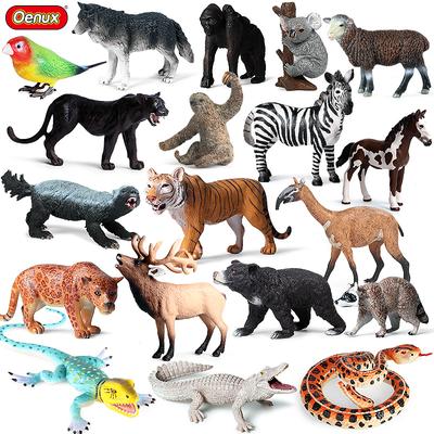 Oenux Orman Vahşi Hayvanlar Geyik Yılan Zebra Timsah Tavus Kuşu At Modeli Aksiyon Figürü Figürinler Minyatür Koleksiyon Çocuk Oyuncağı