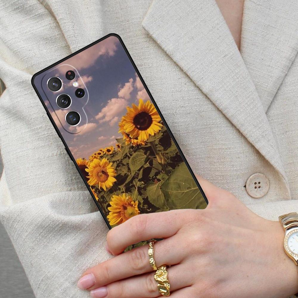 beautiful flower of sunflower flower Cell Phone Case for Samsung Galaxy S26 Ultra S25 S24 S23 S22 S21 S20 Note10 Cover