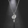 Stainless Steel Birth Month Flower Necklace Snowdrop Daisy Rose Pendant Neck Chains Trendy Jewelry Birthday Gift