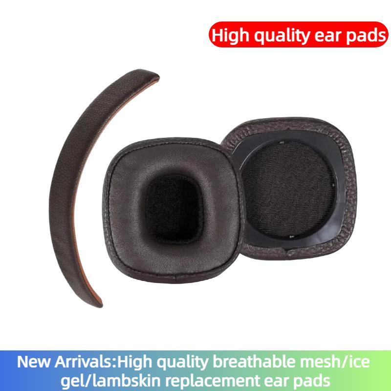YAYINCC Replacement Protein Leather Ear Pads Cushions for Marshall Major 3/Major III Headphones, Earpads Headband Repair Parts
