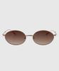 Tuditeo Bib Geek Chic Oval Tinted Nylon Lens Uv Protection Sunglasses C4 Brown