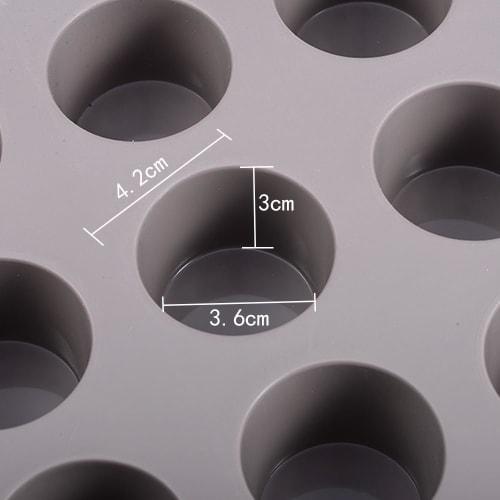 Silicone Flex Mini Muffin Pan, Silicone Mold, Cupcake Mold, Non-Stick Cake Mold, Confectionery Mold, Chocolate Mold, DIY, Sweets, 15 pieces