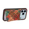 For iPhone 17 Pro Case with Card Holder Kickstand Flowers Design Leather Phone Cover