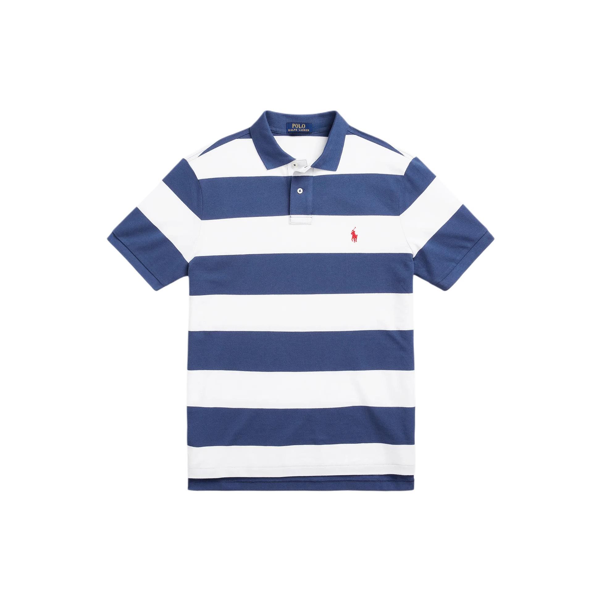 

Polo Ralph Lauren Мужская рубашка-поло с коротким рукавом, воротником на пуговицах и цветными блоками, синяя 710926400-001 M