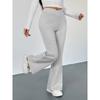 Pantaloni da Donna Slim Fit a Zampa Casual Stile di Strada Grigio