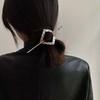 Bacchetta per Capelli Geometrica in Metallo Color Oro Argento per Donne Elegante Porta Coda di Cavallo Vuoto Forchetta per Capelli Acconciatura Accessori per Capelli Regali