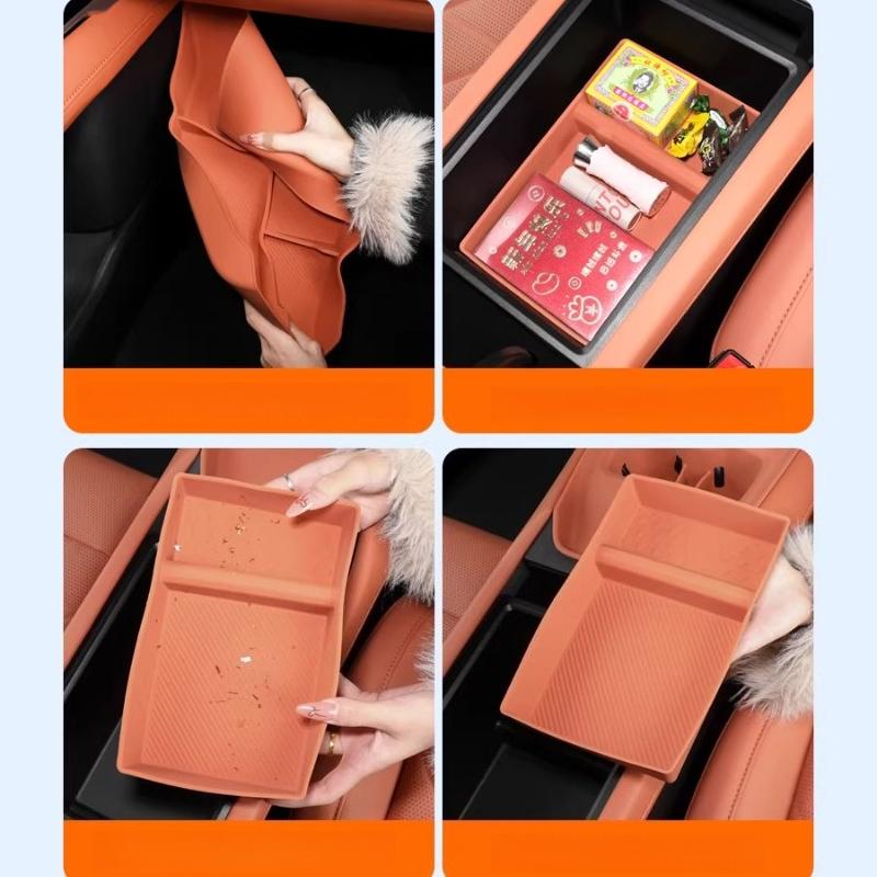 Armrest Box Storage Box For Changan Deepal S05 2025 2024 Car Central Armrest silicone Storage Box Content Center Console