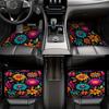 4pcs Auto Mats Adorned with Floral Colorful Abstract Motif for Pickup Trucks or SUVs, Including Convenient Cleaning Surfaces and Gift