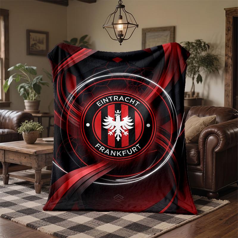 Eintracht Frankfurt Fußball Druck Flanell Decke Weich Warm Sofa Bett Überwurf für Zuhause Büro Schlafzimmer