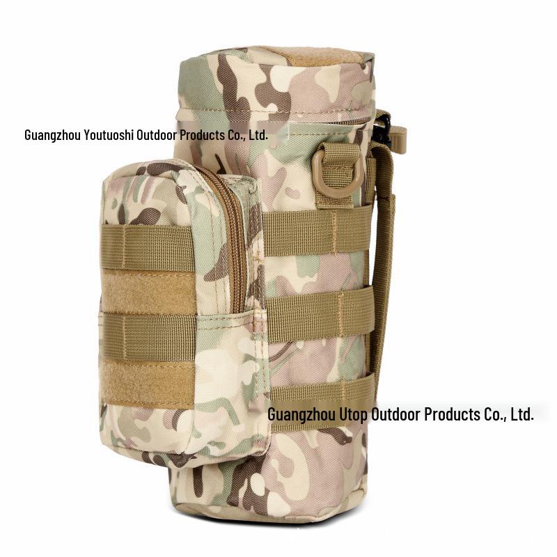 Tactical Multifunctional Water Bottle Pouch with Molle System - Outdoor Military Waist-Mounted Bag