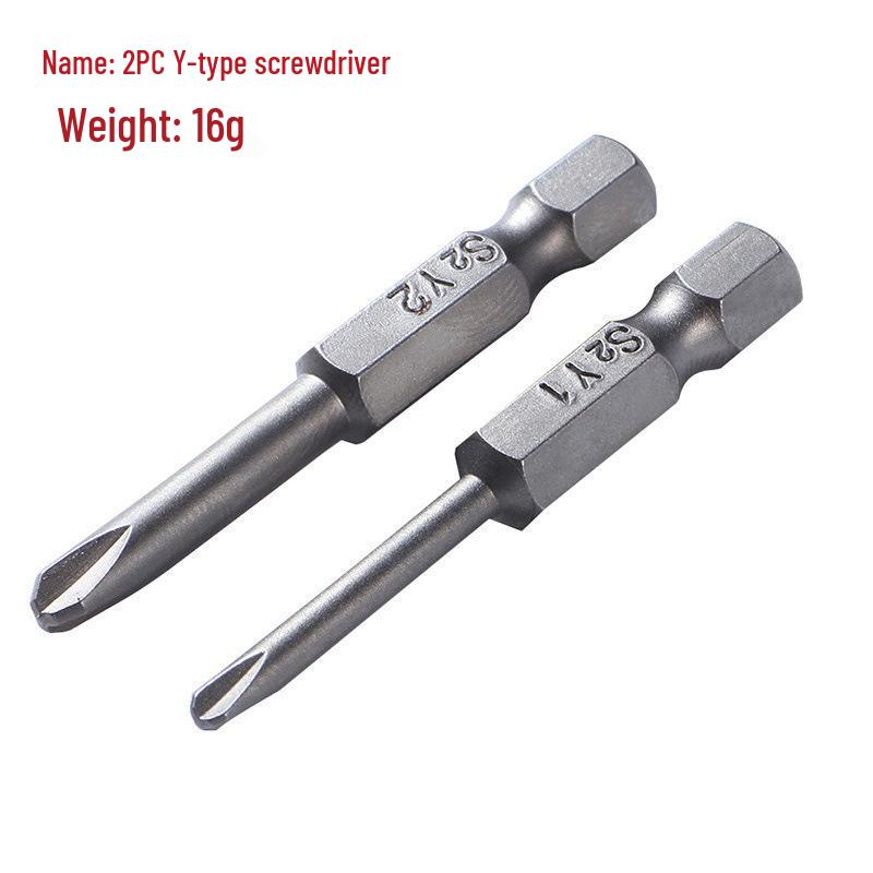 50mm Y-Shaped S2 Screwdriver Bit Set, 2-Piece