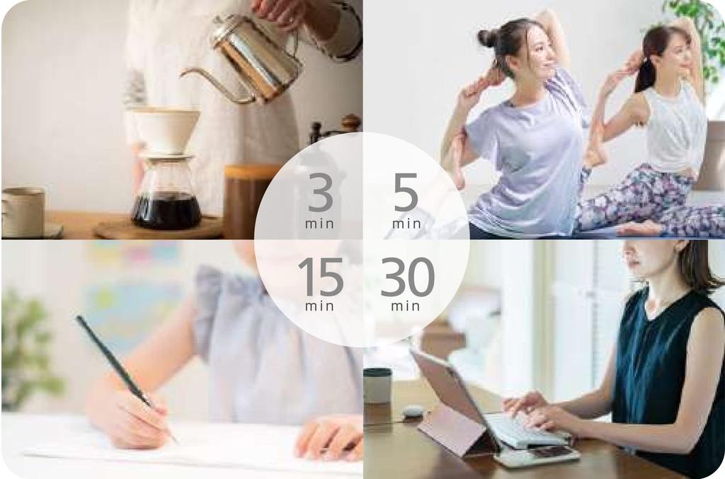 RHYTHM Alarm Clock Radio Clock Thermometer with Minute One Push Timer Function Fit Wave Timer D231 White x x 8RZ231SR03 3/5/15/30 6.4 13.6 5.7cm