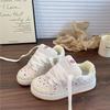 Korean Version of Cranberry Color Scheme Niche Board Shoes Women Ins Tide 2025 Autumn New Versatile Sports Casual Bread Shoes