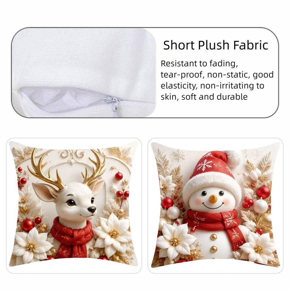 45x45cm Christmas Pillow Covers Washable Holiday Cushion Case For Friends