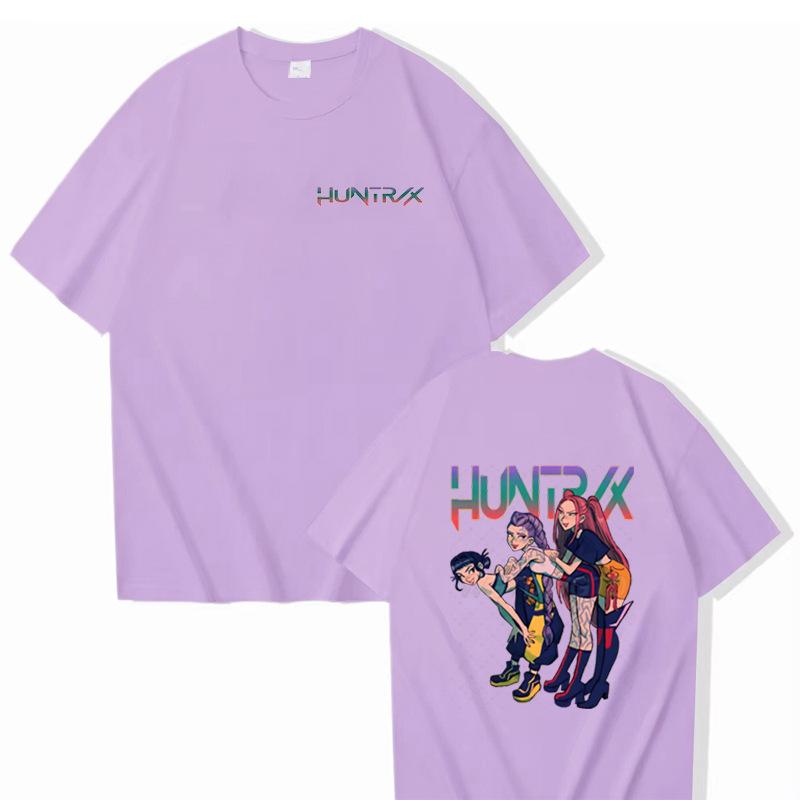 KPop Demon Hunters Aesthetic T-shirts Streetwear Harajuku Y2k Fashion Short Sleeve T-shirt Men Women Casual Loose T Shirt