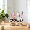 Wooden Cute Bunny Ornaments, Holiday Decoration Ornaments