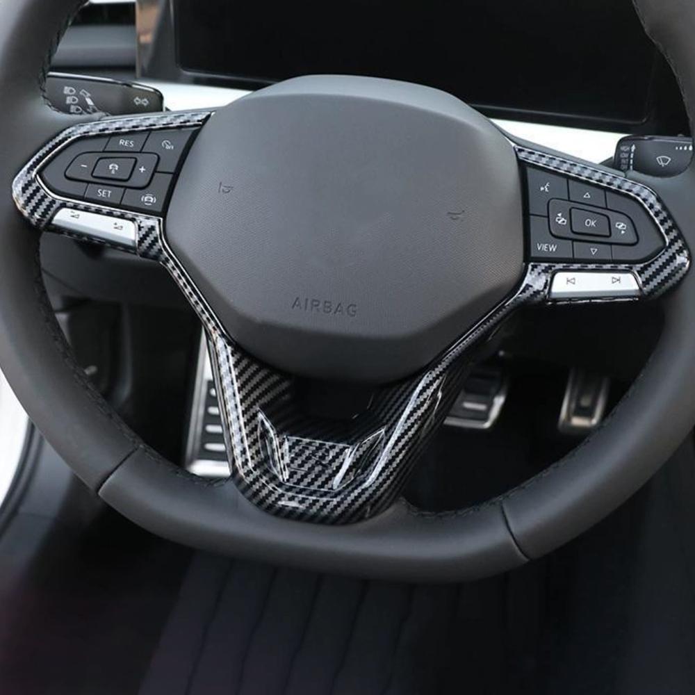 For Volkswagen VW Tiguan Touareg Jetta Golf 8 T-roc Taos Altas 2025-2025 Steering Wheel Cover Trim ABS Interior Decoration