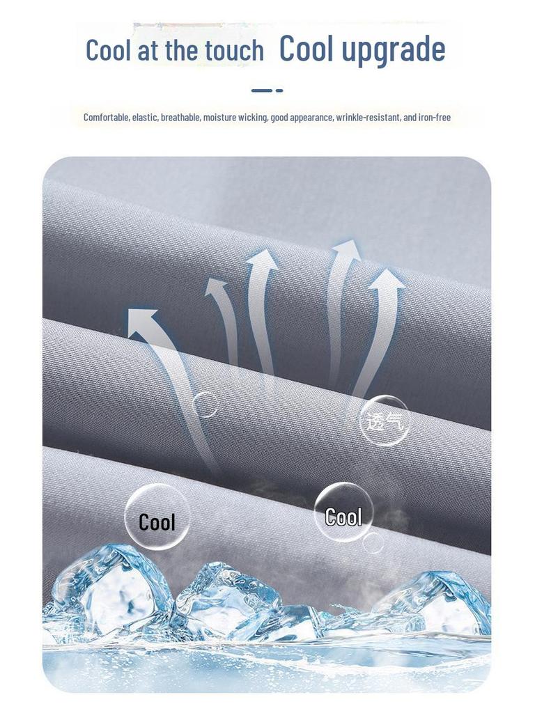 Men's Summer Lightweight Wide-Leg Ice Silk Pants - Casual Loose Fit Trousers