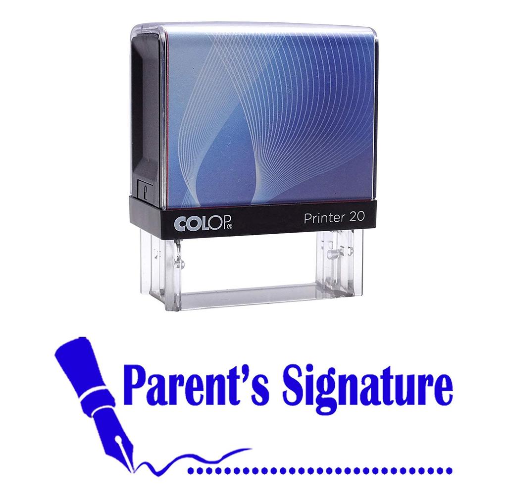 PARENTS SIGNATURE Self Inking Rubber Stamp Custom Colop Office Stationary P20 Mini