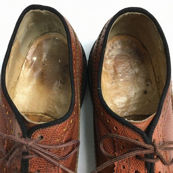 Sears 80s Vintage Wingtip Business Shoes CAS’T PAW Heel Size 8.5D Brown(USED)