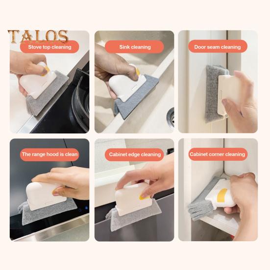 4Pcs 2 In 1 Cleaning Brush Set Detachable Window Track Cleaner with Strong Bristles Stubborn Dirt Remover