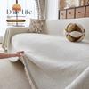 3 Seater Sofa Cover Full Set Solid Color Thick Anti Cat Scratch Non Slip Modern Simple Couch Cover Washable for Living Room