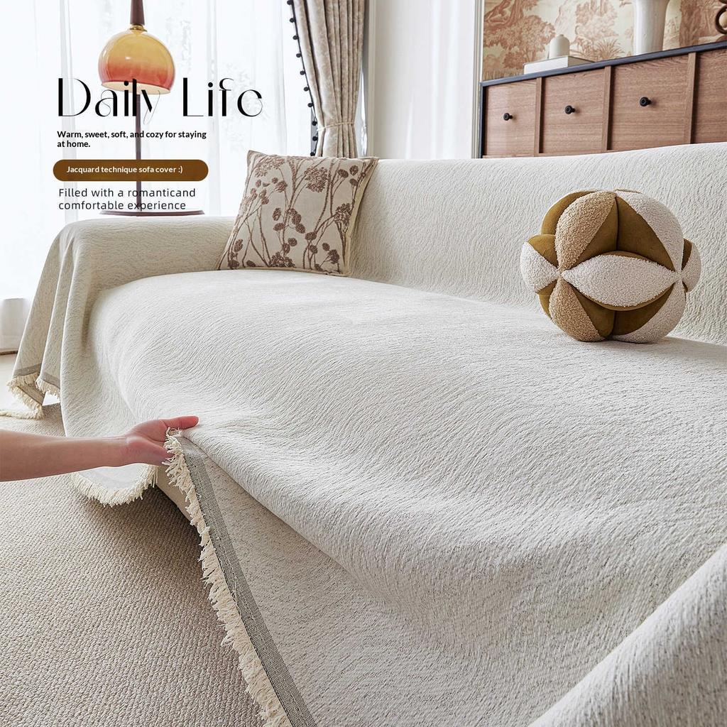 3 Seater Sofa Cover Full Set Solid Color Thick Anti Cat Scratch Non Slip Modern Simple Couch Cover Washable for Living Room