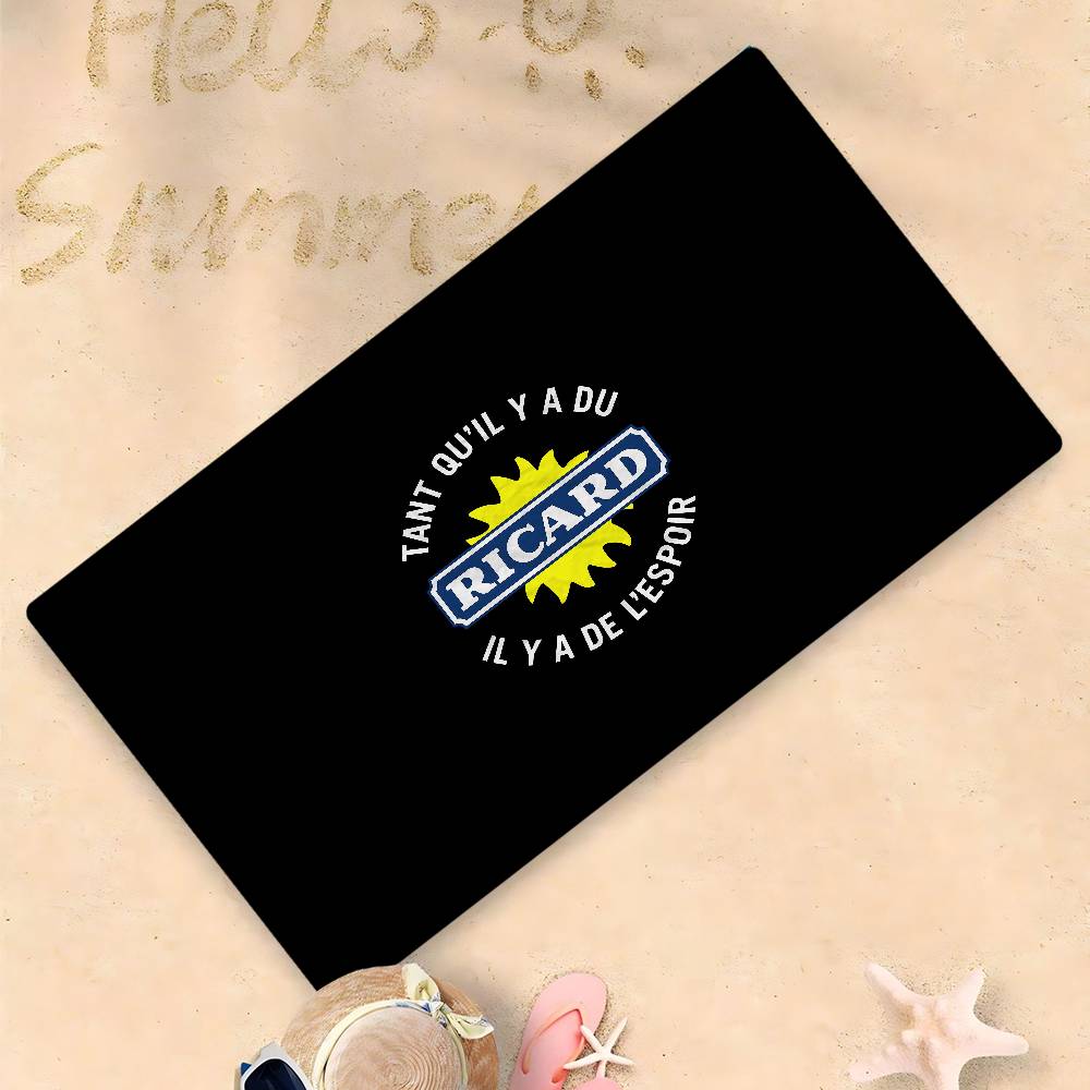 R-RicardS LOGO Microfiber Blanket Quick Drying Beach Towels Oversized Printing Super Absorbent Pool Towel Blanket