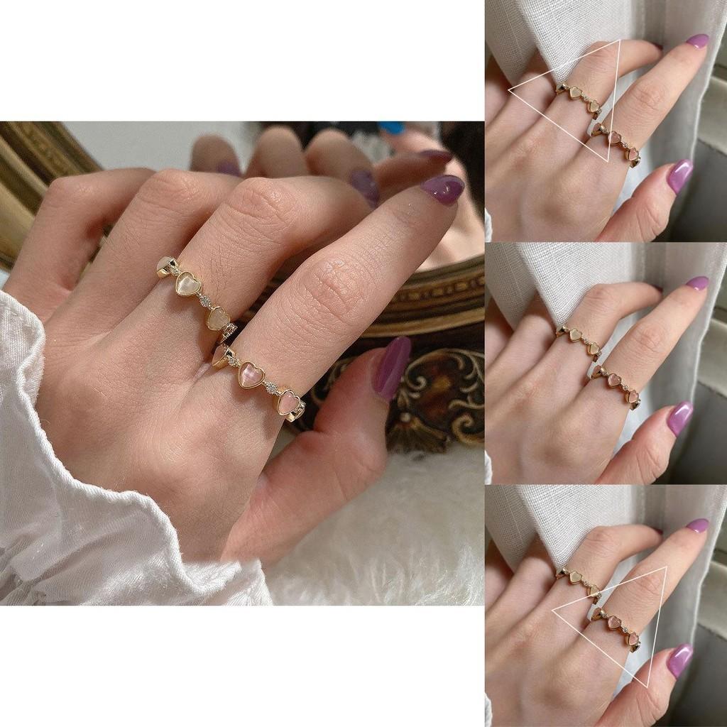 Heart Contemporary Love Ring For Women Featuring Stunning Rhinestones Silver In